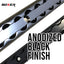 2 Rieles L anodizados negros 4ft para remolque y camiones