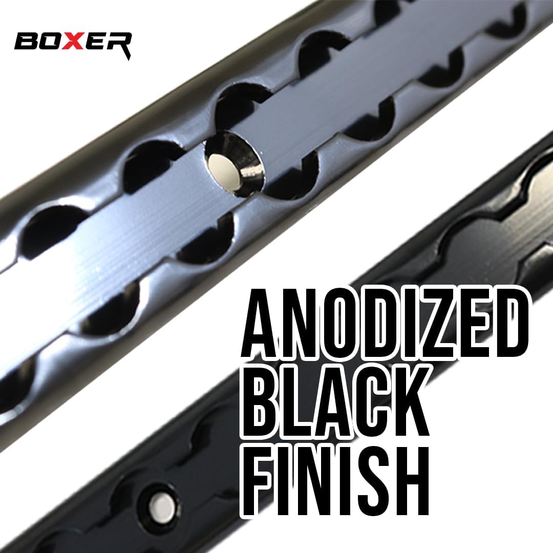 2 Rieles L anodizados negros 4ft para remolque y camiones
