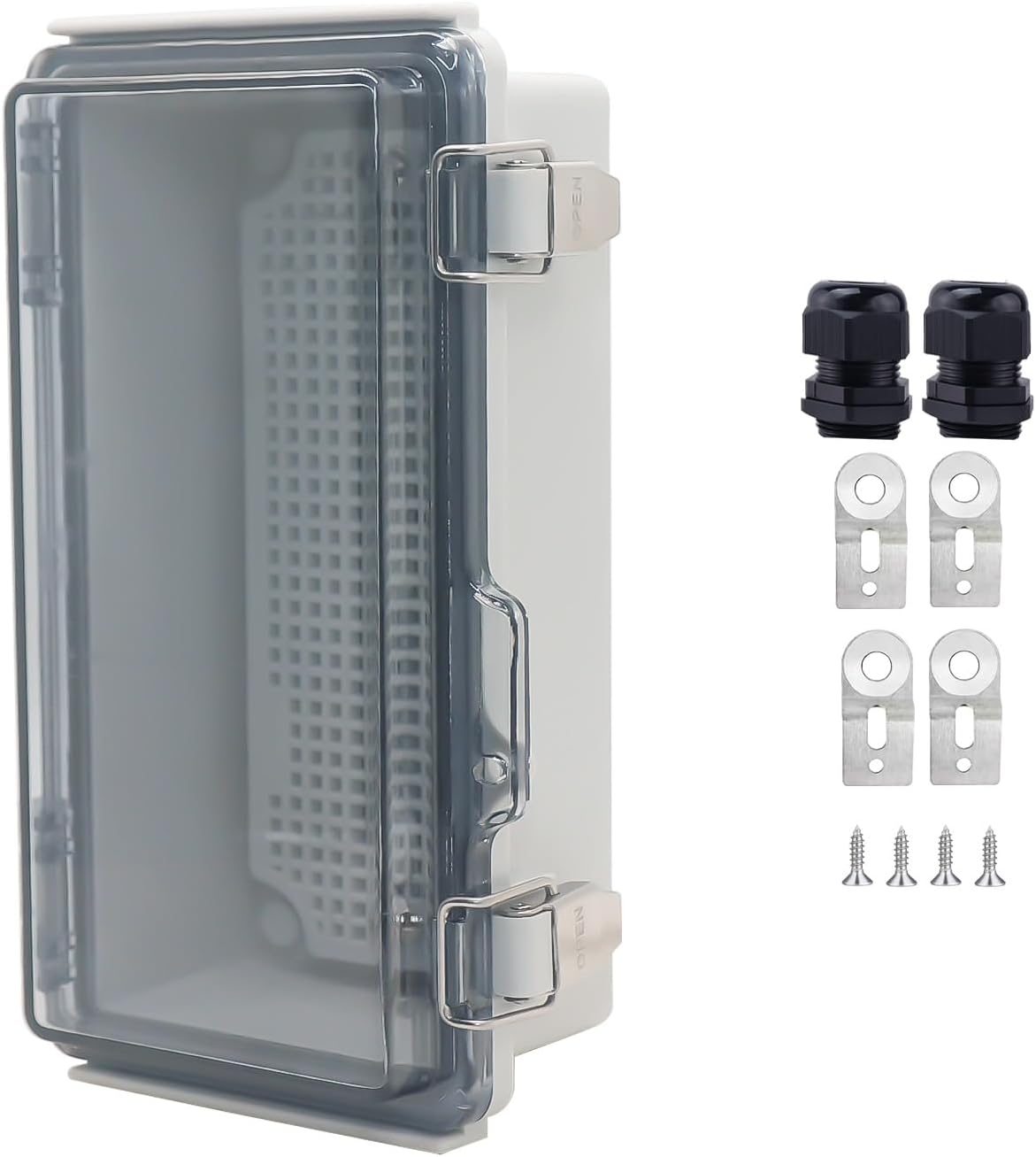 Caja eléctrica plástico ABS con pestillo acero inox