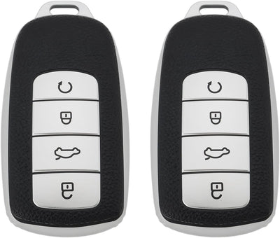 2 Fundas llavero TPU comp Chery Omoda 5 Tiggo 8 Pro plateado