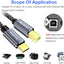 Cable USB C a B 30 pies para impresora comp Brother HP Epson