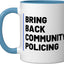 Taza Cerámica Policía Comunitaria Azul/Blanco