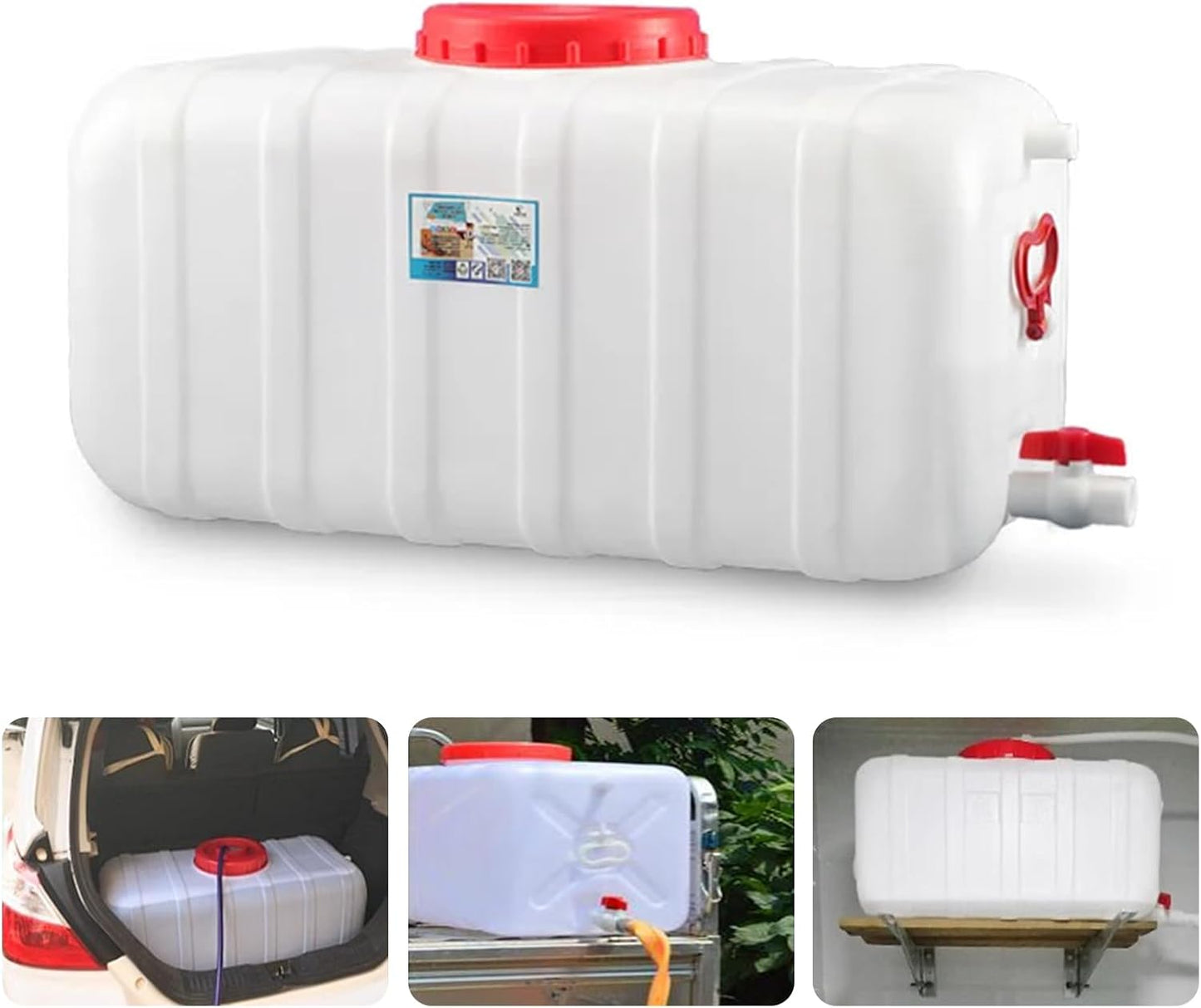 Tanque agua plástico 50l 80l 110l 200l con grifo camping