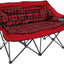 Silla camping doble acolchada plegable para 2 personas