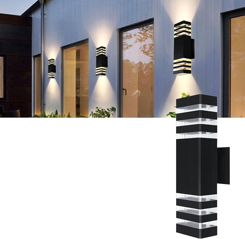 Luces pared LED cuadradas 15" 14W aluminio IP65