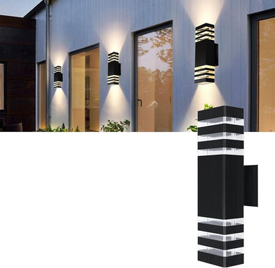 Luces pared LED cuadradas 15" 14W aluminio IP65