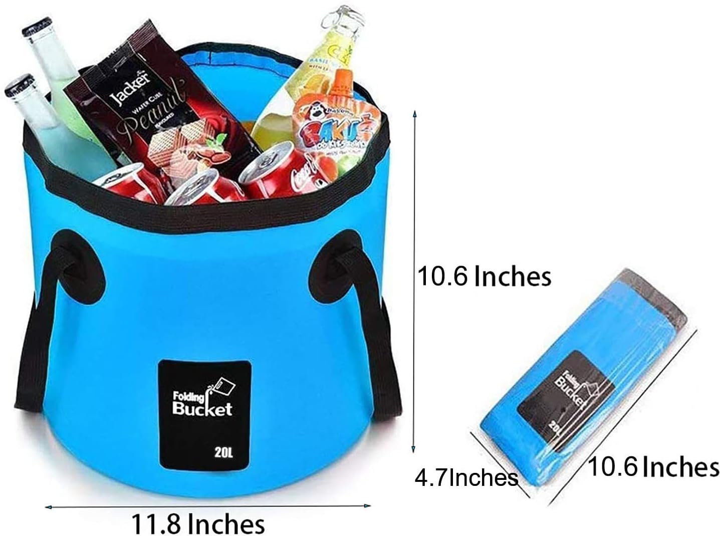 Contenedor agua plegable 20L para campamento y viajes