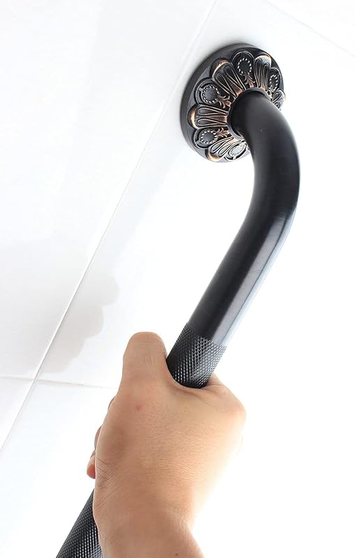 Barra agarre antiderrap baño 16pulg texturizada bronce