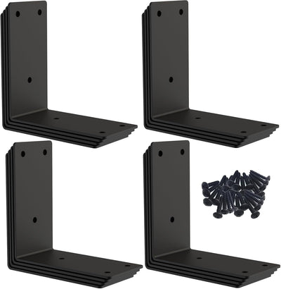 Soporte L acero inox para cama jardín resistente negro