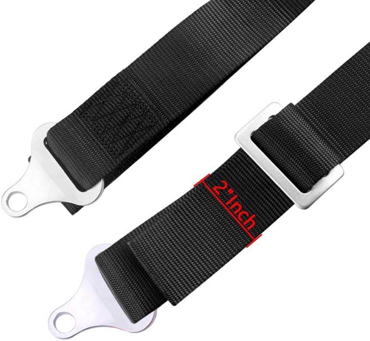 Set arnés 4 puntos almohadillas hombro resistentes negro