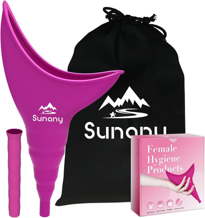 Orinal femenino reutiliz. de silicona para orinar de pie