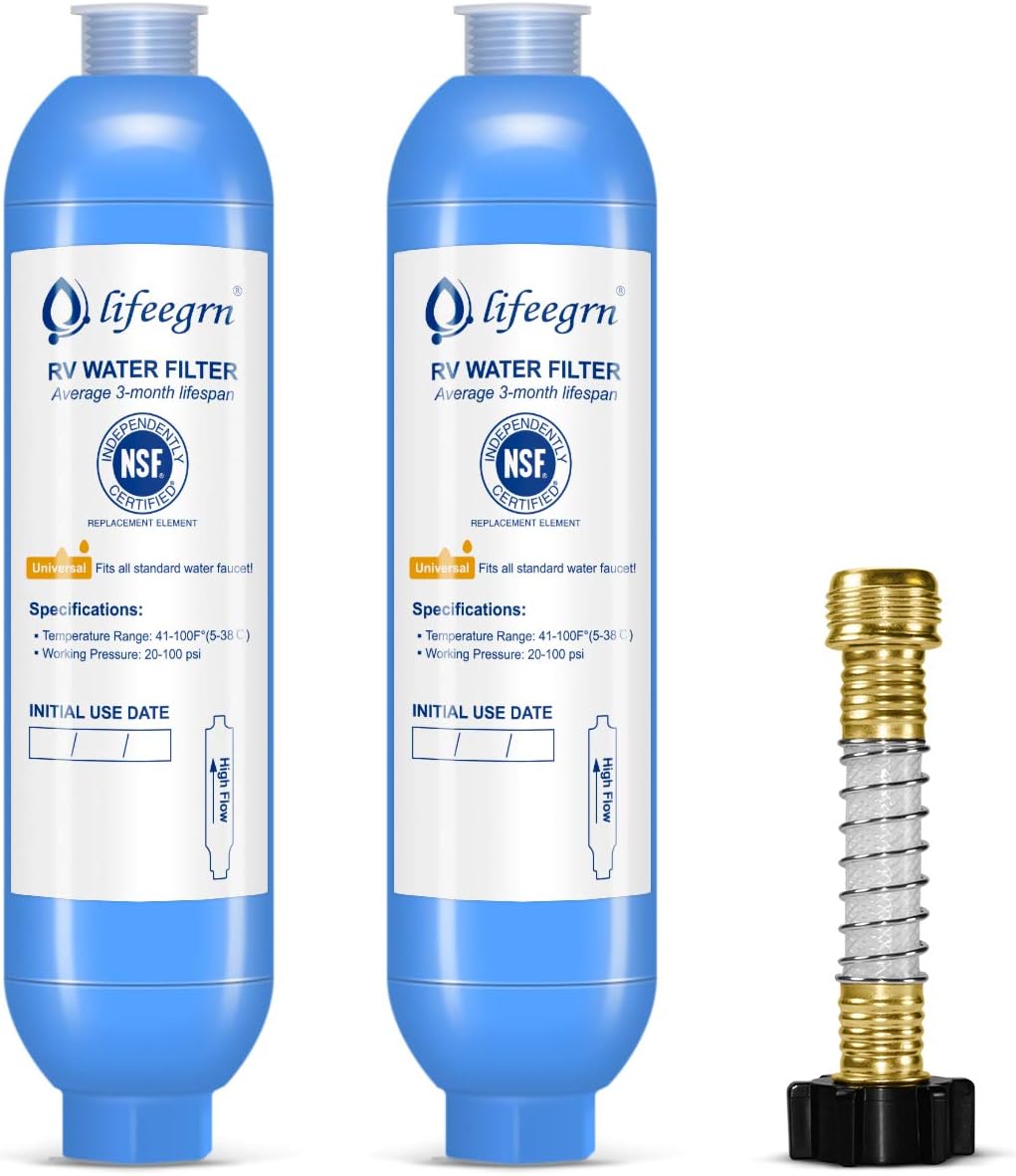 Filtro agua RV reduce cloro sedimentos azul 2 Pzas