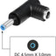 Adaptador CC enchufe hembra macho