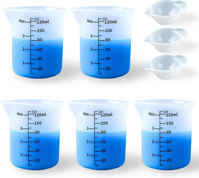 Vasos medidores silicona 4.4oz 1.4oz tazas resina epoxi