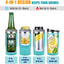 Aislador latas botellas acero inox 4en1 tapas 14oz azul