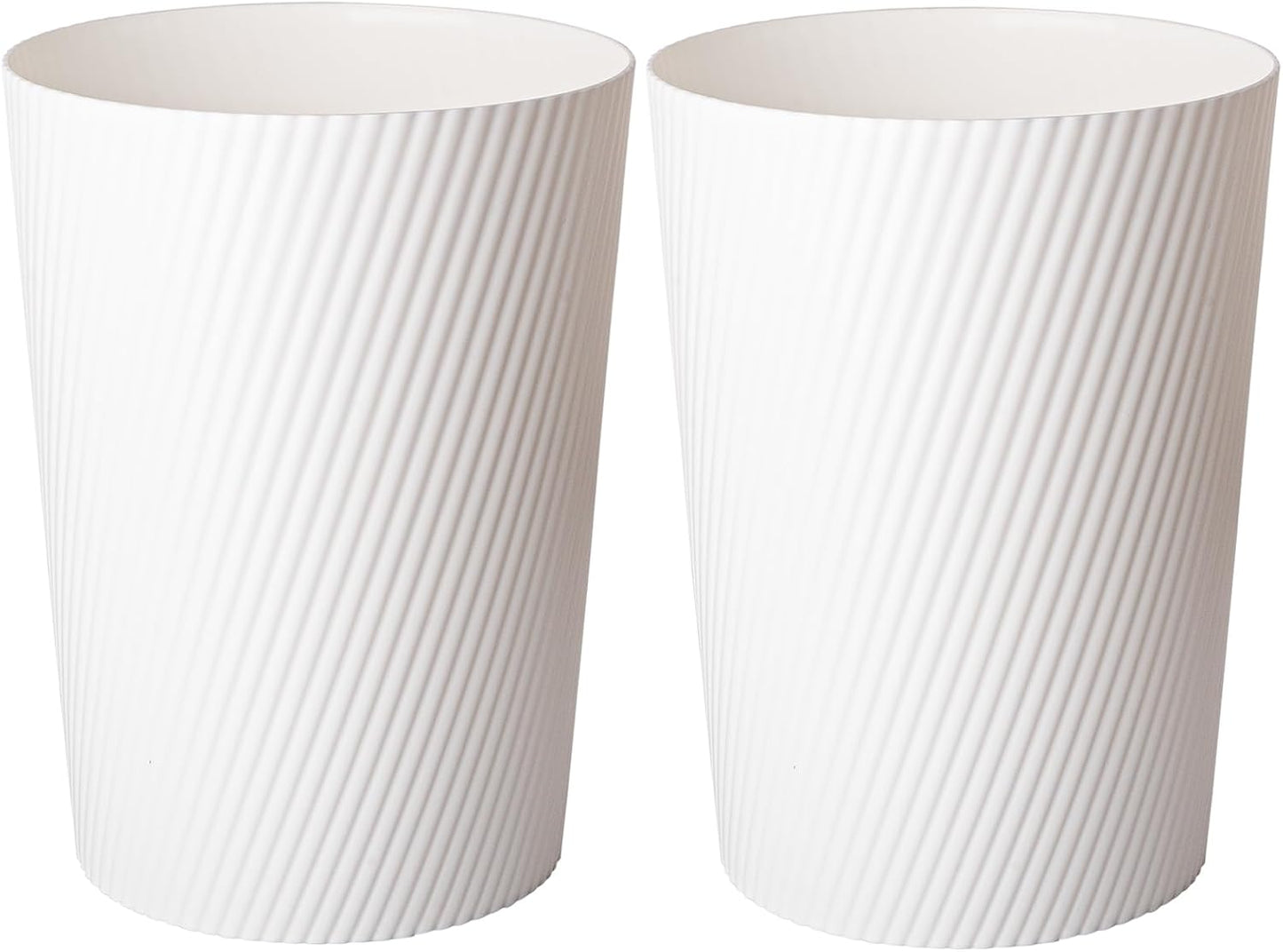Cubo basura pequeño para baños y oficinas pack 2 blanco