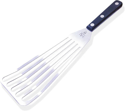 Espátula acero inox ranurada para pescado y huevos