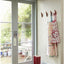 4 Ganchos Madera Nogal Pared Minimalista