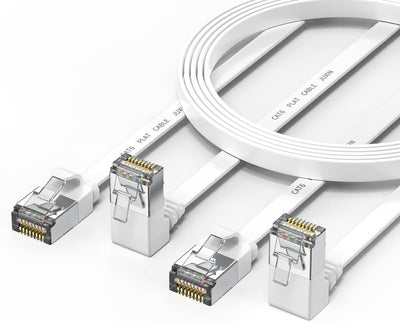 Cable Ethernet Cat6 6ft en ángulo recto 2 Pzas