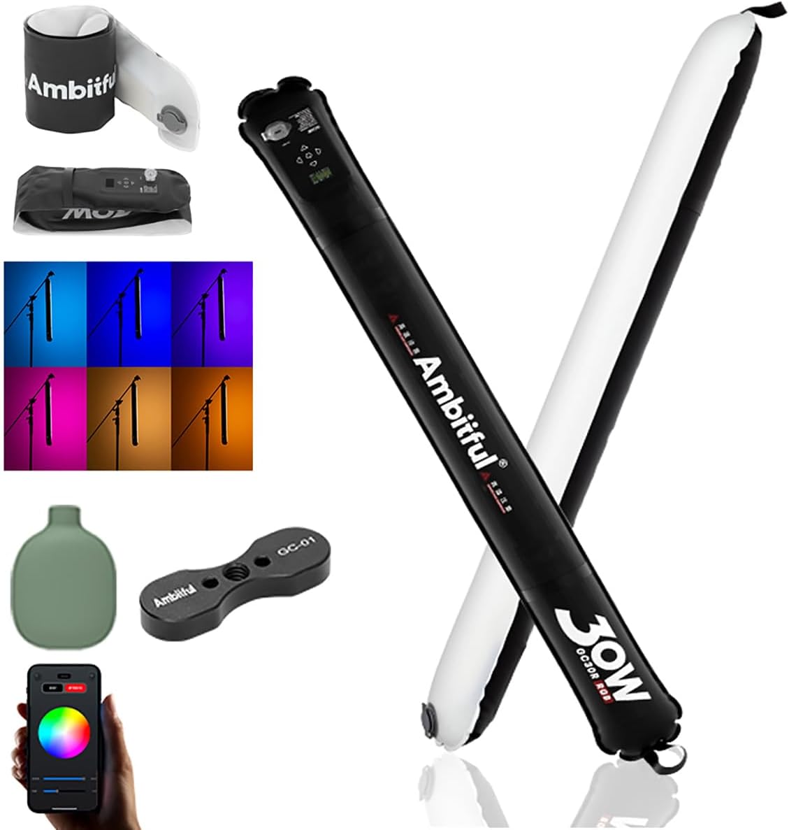 Luz LED inflable RGB impermeable CRI 95