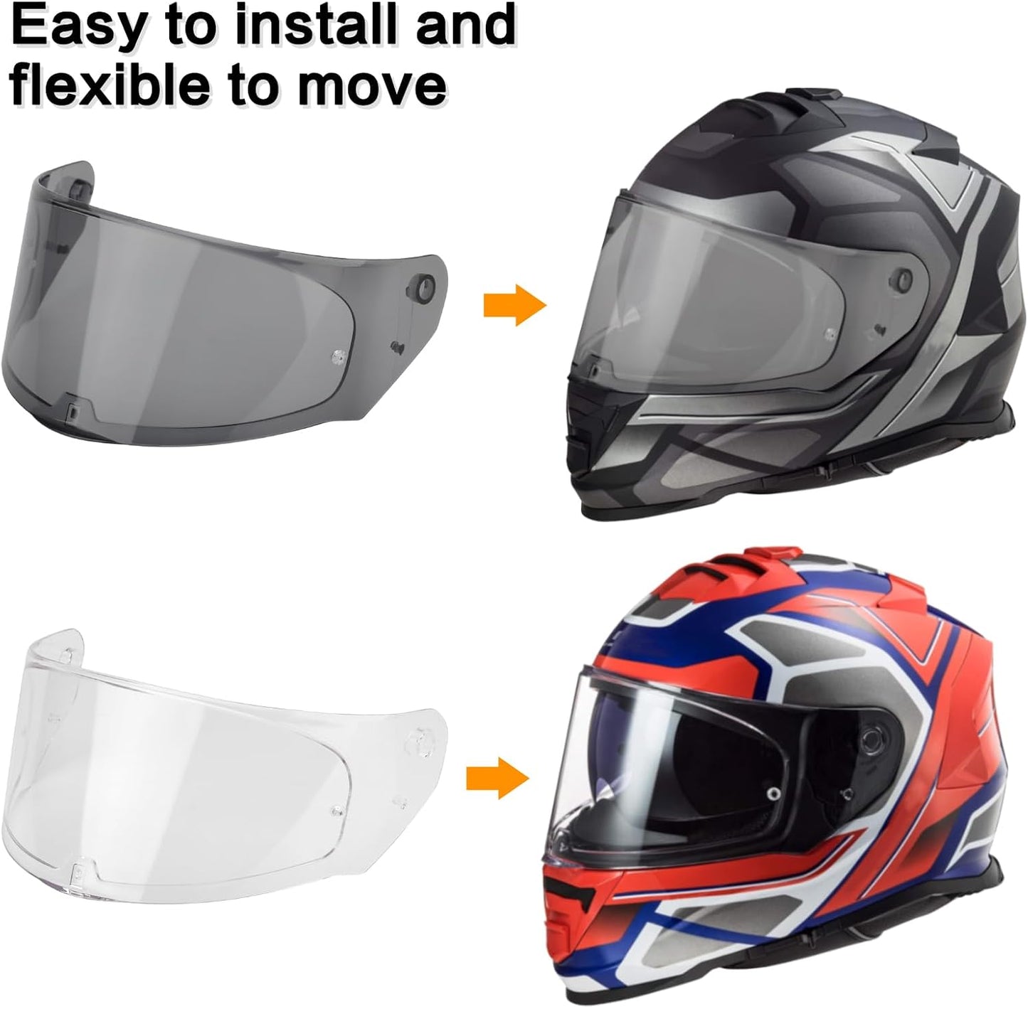 Visor casco motocicleta comp LS2 FF-HJC HJC Transparente
