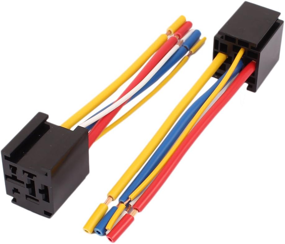Cable relé 12V/24V 80A 5 pines 5pcs para coche