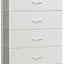 Cómoda dormitorio 6 cajones blancas organizadora