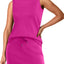 Set 2 Pzas Falda Verano Mujer Top Cuello Redondo