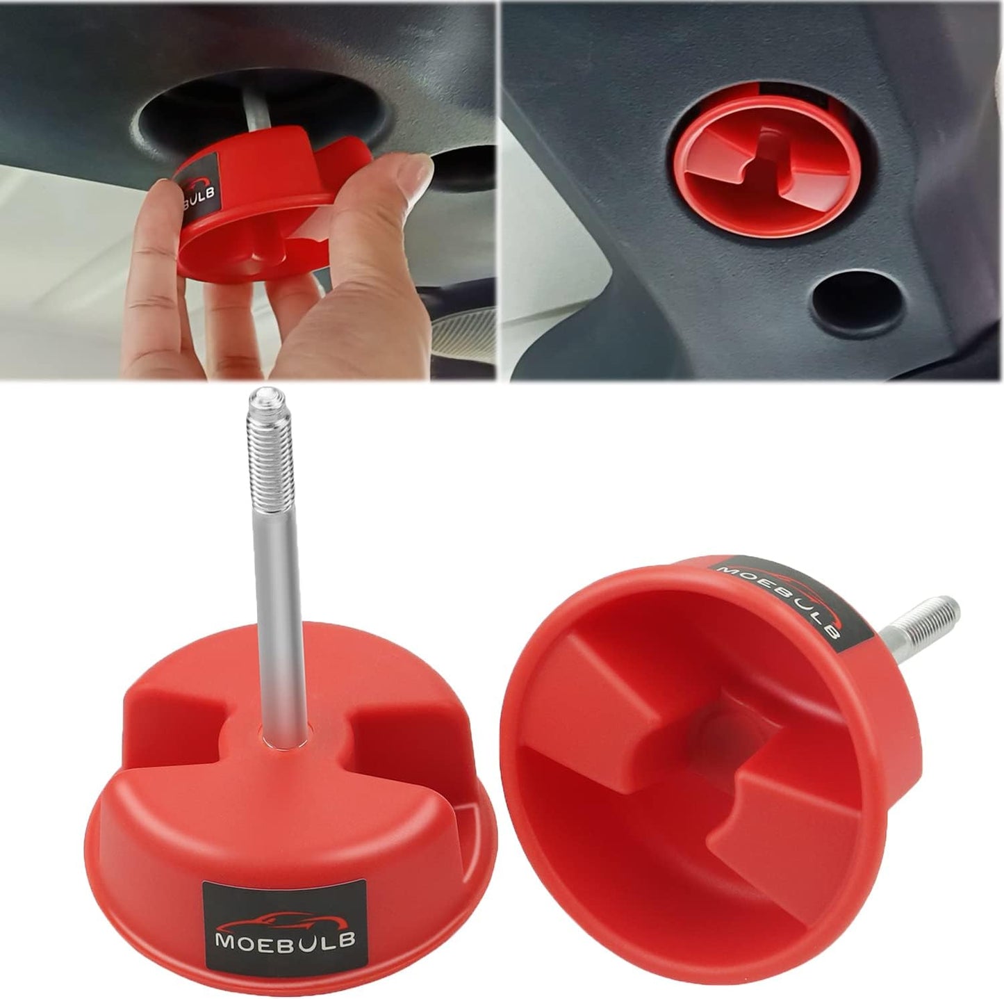 Perilla montaje panel duro Jeep Wrangler JK 07-19 rojo