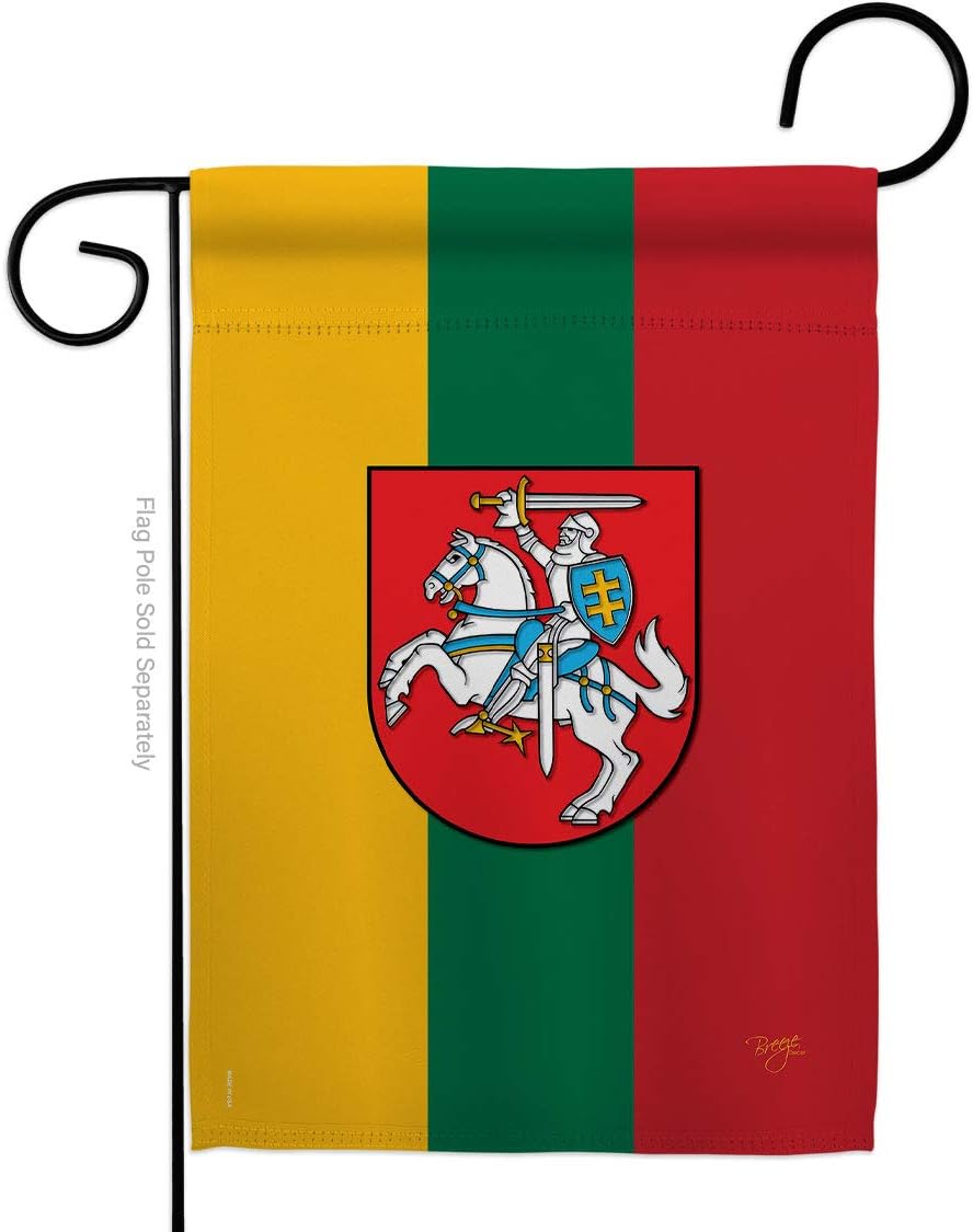 Bandera Lituania jardín decoración doble cara