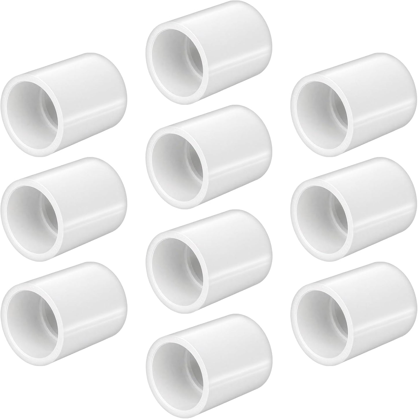 10 Conectores PVC 1/2pulg 2 vías para muebles bricolaje