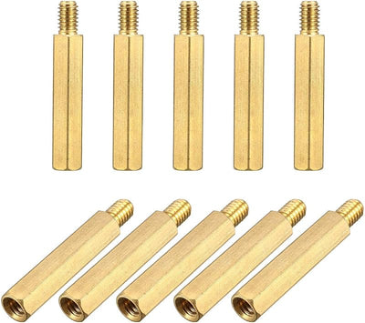 Separador hexagonal latón M4 25mm para PCB drone y circuito 20 pzas