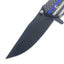 Cuchillo plegable EDC acero inox 440 8" azul