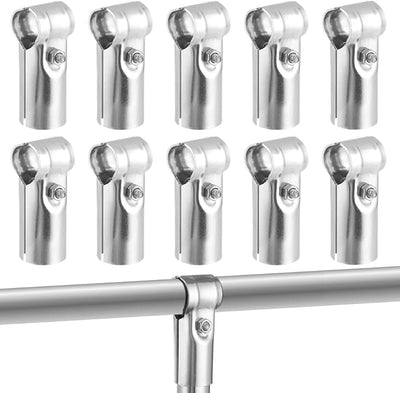 10 Abrazaderas Tubo en T 1pulg Acero Inox 201 para Vallas