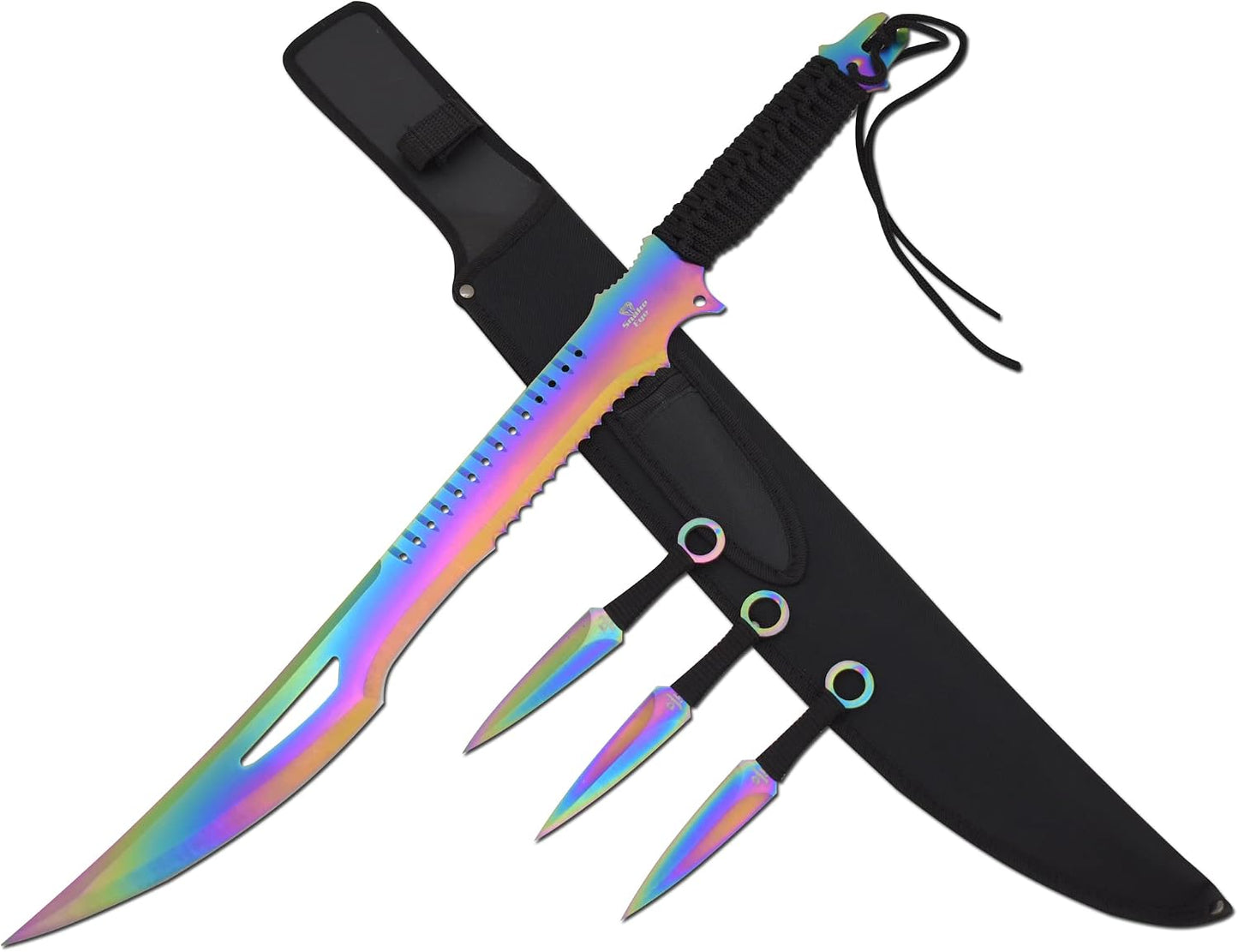 Machete al aire libre camping arcoiris