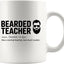 Taza Cerámica Profesor con Barba Regalo Día del Profesor Blanco