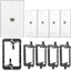 5 Pzas Conector RJ45 Cat6 Hembra a Hembra Blanco