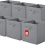 Cubos almacenamiento plegables tela 13x13" set 6 gris