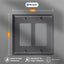 Placa decorativa para enchufe dúplex metal 13 estilos