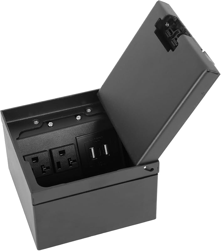 Caja enchufe suelo impermeable 3 USB 2 recept 20 A