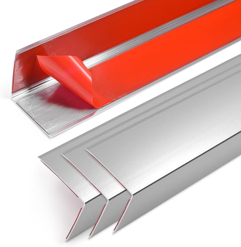 4 Protectores esquina aluminio autoadhesivos para muebles