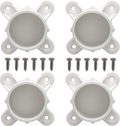 Brida PVC 1.5pulg soporte tubo mueble 4 pzas