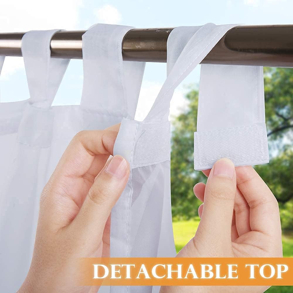 Cortinas desmontables exterior pestaña adhesiva