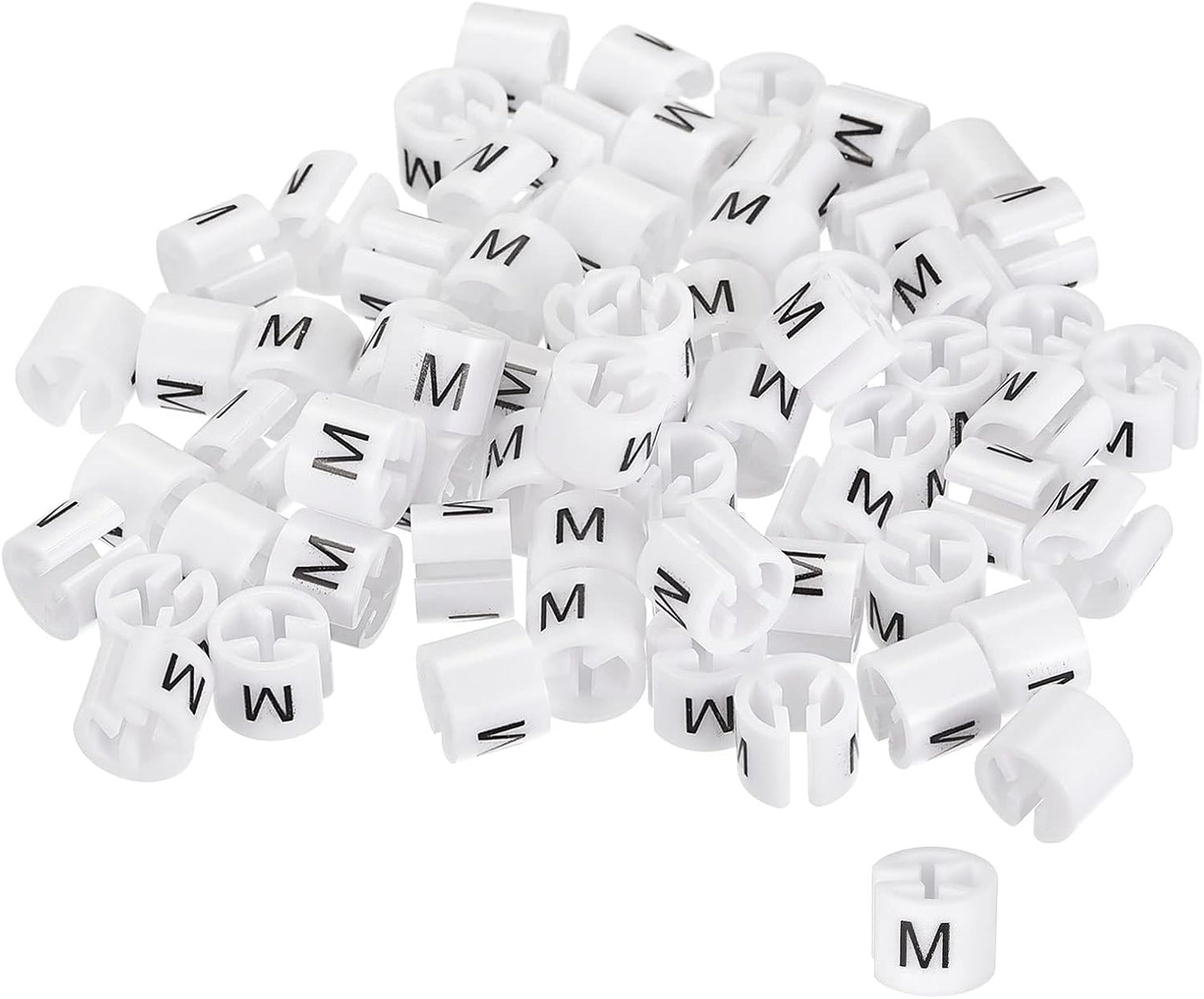 Marcador colgar ropa tamaño M 0.138" blanco set 100