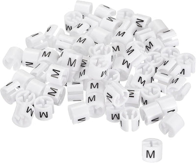 Marcador colgar ropa tamaño M 0.138" blanco set 100