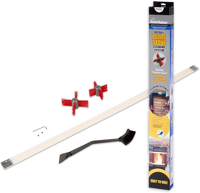 Kit limpieza estufa pellets varillas flexibles prevención