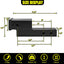 Adaptador elevador enganche 2" 7-9" 7500lb negro mate