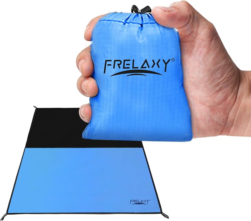 Manta picnic impermeable lona compacta 28x47pulg azul