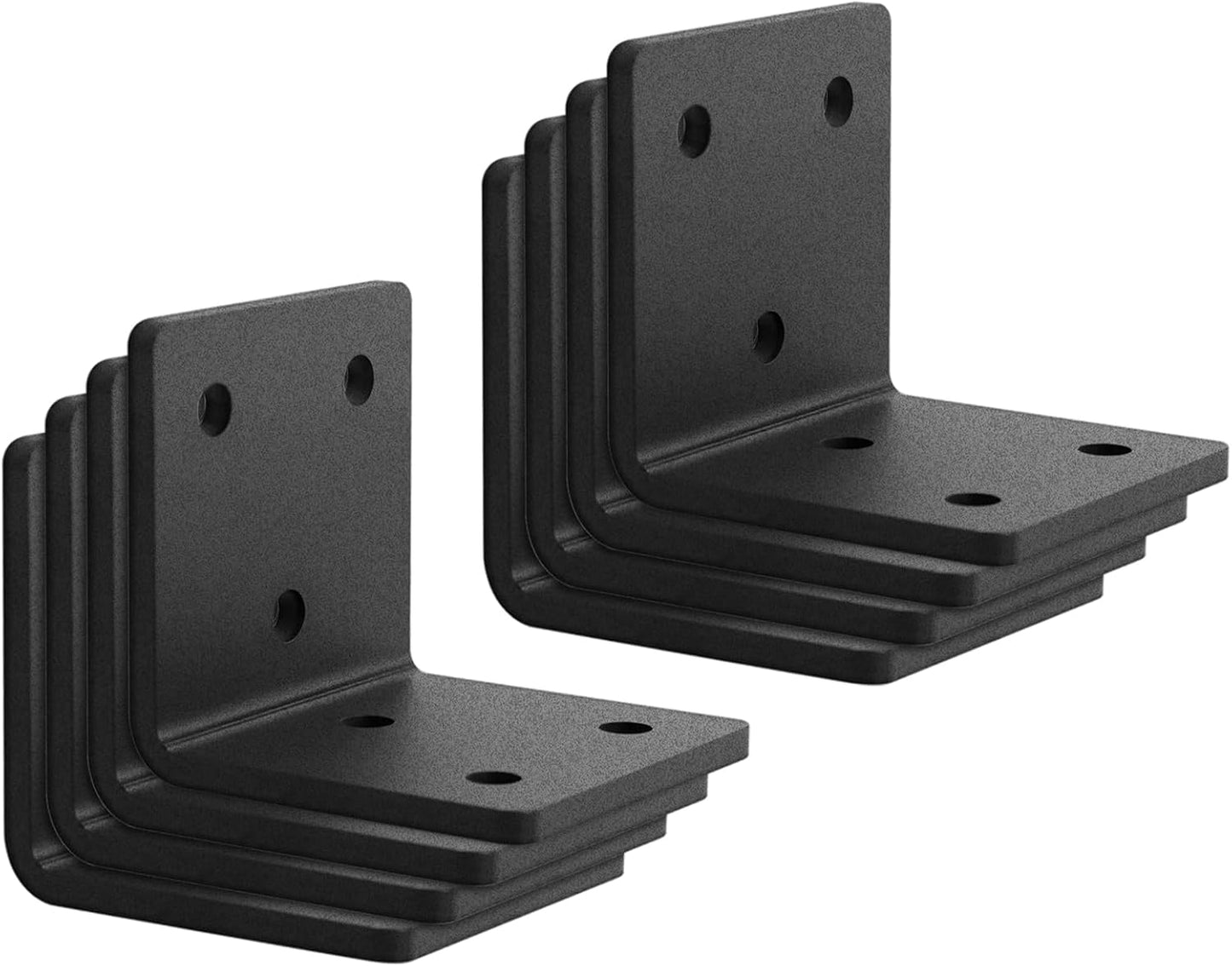 8 Soportes L 3.5x3.5" 90 grados para madera 4x4