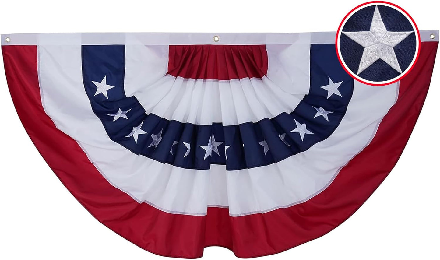 Banderines estadounidenses 3x6ft resistentes uso exterior